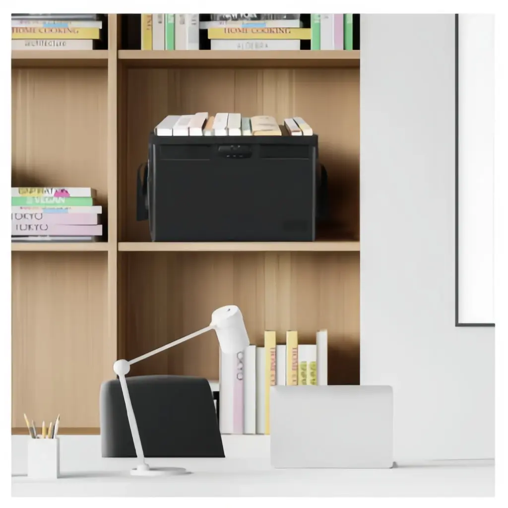 Close-up detail shot showing the quality of the combination lock, zipper, and durable fabric of the document carrier.