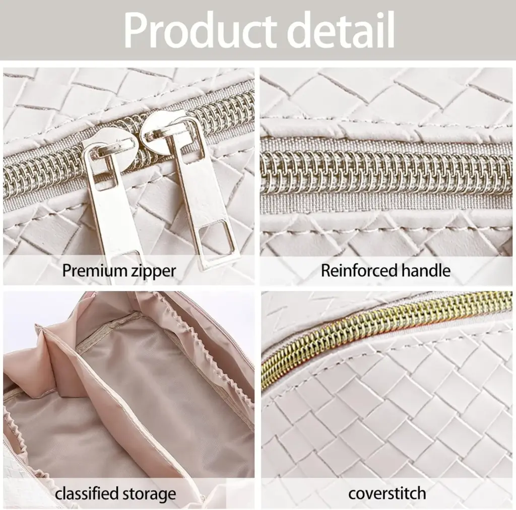Clear PVC travel bag lying flat, showing its transparent structure and zipper.