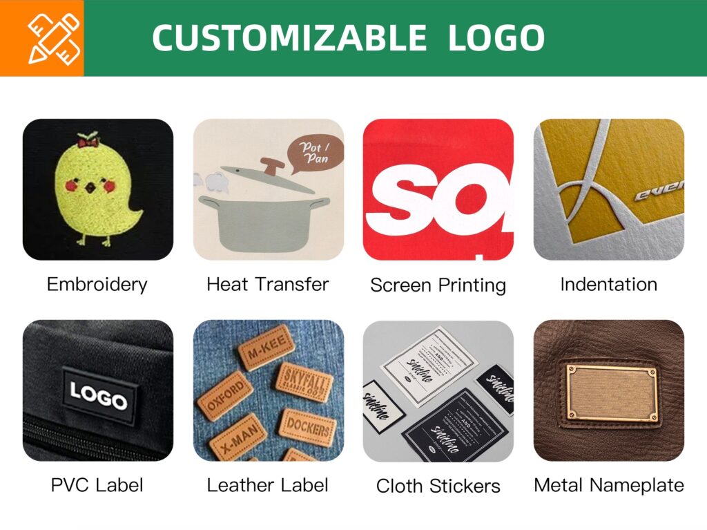 Side-by-side comparison of the bag's capacity with food containers