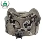 Túumben diseño moda lona Tote yéetel bordado, nook' gris, Mango trenzado, patrones florales, yéetel loolo'ob nook' decorativa; Logotipo Honorisco destacado. Áantajo'ob ti' OEM yéetel ODM disponibles.