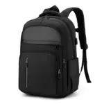 Multi-compartment business laptop backpack မျိုးစုံအခန်းများနှင့်ညှိနှိုင်းနိုင်သောပခုံးကြိုးများနှင့်အတူ, OEM နှင့် ODM စိတ်ကြိုက်ပြုလုပ်နိုင်သည်, အဖြူရောင်နောက်ခံပေါ်တွင်ပြသ.