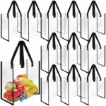 Dimy ambin'ny folo waterproof pvc miantsena miantsena miaraka amin'ny tànana mainty; Tote iray feno voankazo assorted. OEM sy ODM Safidy misy.