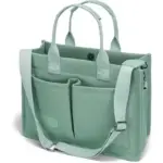 Bossa creuada de lona de múltiples compartiments de color rosa amb dues nanses, butxaques exteriors, i una corretja de l’espatlla regulable; Disponible per a la personalització OEM i ODM.