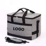 Le Tote picnic u Zidoor le iik'o' libre jach jump'éel póoj enfriador aislado gris yéetel mangos negros yéetel juntúul correa keléenbal desmontable, featuring a "LOGO" éetiketa. Opciones u OEM yéetel ODM u disponibles utia'al u marca personalizada.