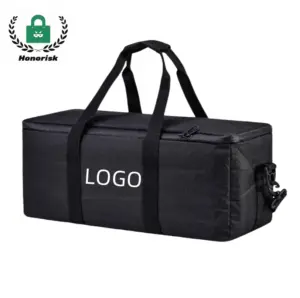 Bolsa de transporte rectangular de gran capacidad impermeable para soporte de cámara y soportes de luz, con mangos, bandolera, and "LOGO" en el lado. Personalización OEM y ODM disponible.