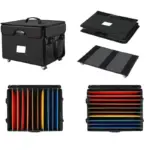 مستند ومقاوم للماء ، مستندات ذات سعة كبيرة ومقاومة للماء ، حقيبة تخزين الكتب مع عجلات وقفل مزيج, متوفر في خيارات OEM ODM, يظهر من زوايا مختلفة ومواقف مفتوحة.