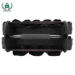 Vista superior de la bossa de múltiples eines de gran capacitat de gran compartiment en negre, Amb múltiples butxaques exteriors i un mànec encoixinat col·locat central.