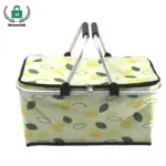 Tote di Picnic di Diseño Nobo cu patronchi di blachi ., dos man di metal, e tapadera cu zipper—apellido pa ordo di OEM/ODM ..