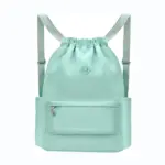 Ransel Oxproof Oxpord Oxprack sareng kompartemen dina lampu teal anu terang dina saku spips anu luhur, ditingalikeun dina latar bodas. Pilihan OEM / ODM sayogi pikeun merek anu ngaropéa atanapi pembelian bulk.