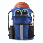 Նեյլոնե մեծ հզորությամբ բասկետբոլի գծապատկերային պայուսակ, Առկա է OEM / ODM անհատականացման համար, կարող է բասկետբոլ պահել, կոշիկներ, ջրի շիշ, եւ վարդագույն շիշ.