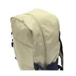 ʻO ka ʻeke ʻeke liʻiliʻi liʻiliʻi i ke kala khaki me ka ʻeke zip mua a me nā kaula ʻaoʻao hiki ke hoʻololi ʻia